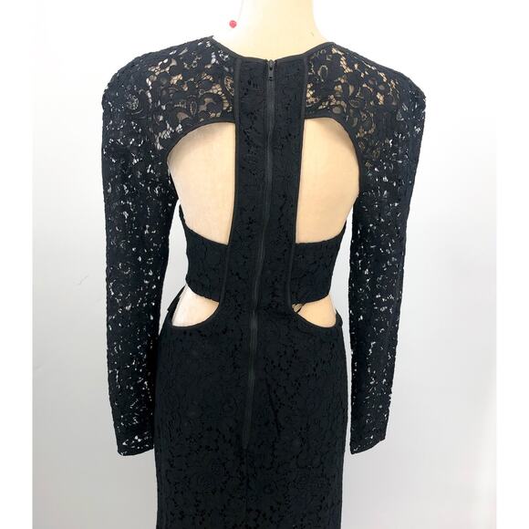 BARDOT Women's Cutout Lace Dress XL US 10 Black Long Sleeve NWT - Picture 10 of 15